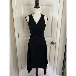 Bebe black faux wrap sleeveless dress size S